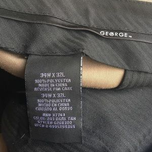 George 34x32 dark tan dress pants